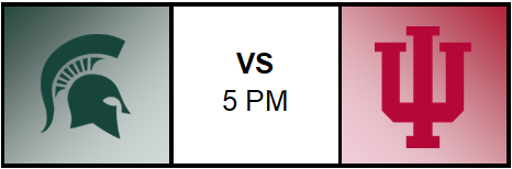 Spartan Logo vs Indiana Logo 5 pm