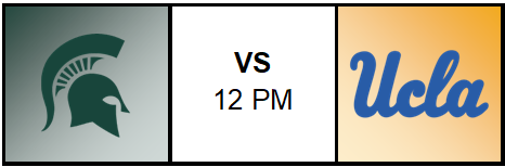 Spartan Logo vs UCLA Logo 12 pm