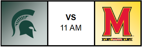 Spartan Logo vs Maryland Logo 11 am