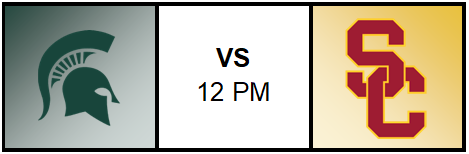 Spartan Logo vs USC Logo 12 pm